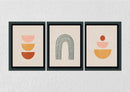 Semi Circle Abstract Art, Set Of 3