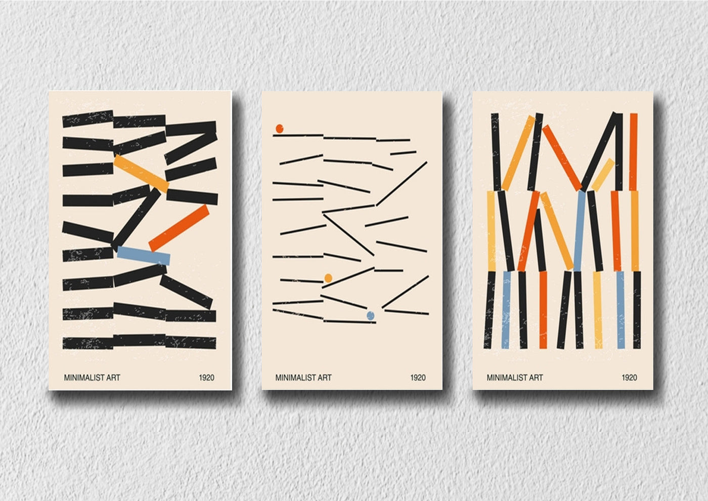 Minimalist Art, Set Of 3