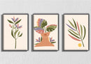 Abstract Leaves Of Colour Art, Set Of 3