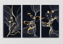 Golden Pattern Art, Set Of 3