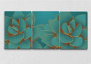 Golden Blue Leaf, Set Of 3