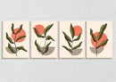 Abstract Set Of Leaves Art, Set Of 4