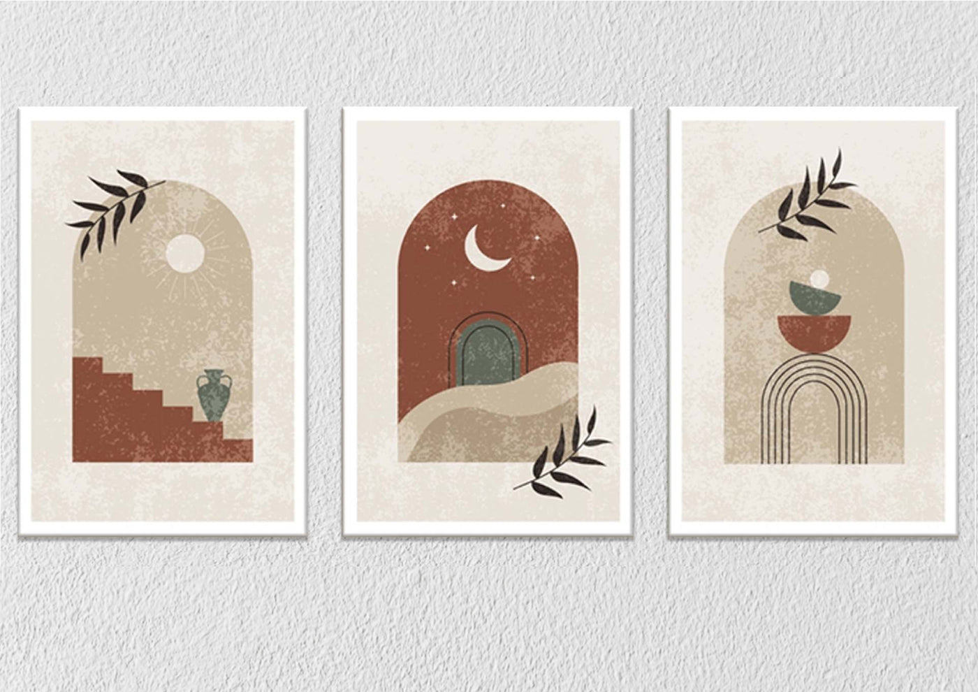 Moon Canvas Art, Set Of 3