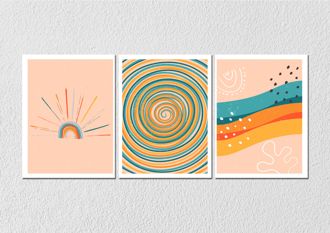 Pastel Pink Art, Set Of 3