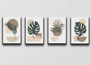 Aesthetic Leaf Art, Set Of 4