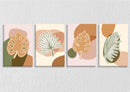 Monstera And Palm Abstract Wall Art, Set Of 4