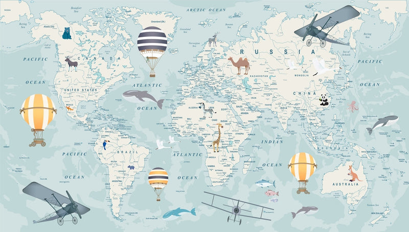 Atlas Aesthetics Map Wallpaper