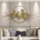 Golden Circular Swing Metal Art