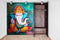 Ganpati Blessing Given Painting Self Adhesive Sticker For Wardrobe
