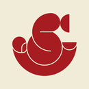 Red Art Ganpati Self Adhesive Sticker Poster