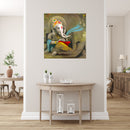 Ganpati Writing In Book Painting Self Adhesive Sticker Poster