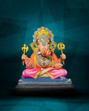 Ganpati In Pink Dhoti  Self Adhesive Sticker Poster