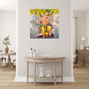Standing Ganpati Self Adhesive Sticker Poster
