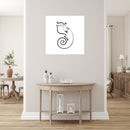 Side Face Of Ganpati Painting Self Adhesive Sticker Poster