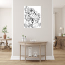 Beautiful Sketch Of Ganpati Self Adhesive Sticker Poster