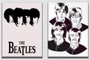 Beatles Sillhouette Black And White Wall Art, Set Of 2