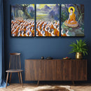 Buddha And Disciples, Set Of 3