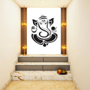 Sitting Ganpati Sketch Self Adhesive Sticker Poster