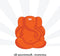 Orange Colour Ganpati Self Adhesive Sticker For Wardrobe