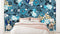 Blue Hibiscus Flower Pattern Wallpaper