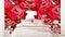 Rose Shades Of Red Floral Abstract Wallpaper