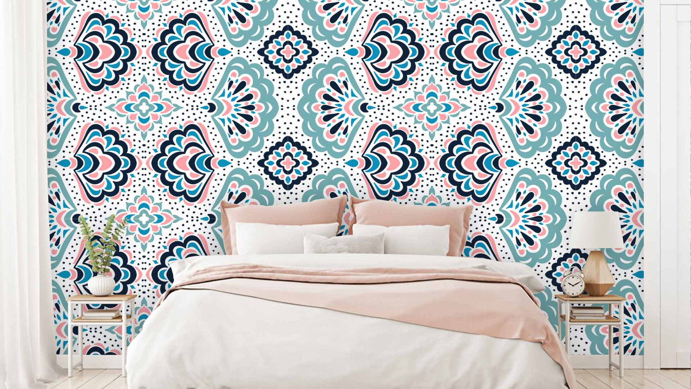 Peacock Feather Pattern Wallpaper