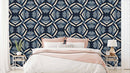 3D Blue White Mirror Pattern Wallpaper