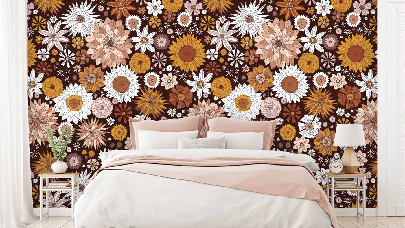 Sunflower Daisy Spring Floral Wallpaper