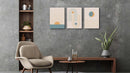 Blue Yellow Canvas Art, Set Of 3