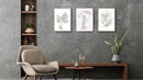 Minimal Floral Canvas Art, Set Of 3