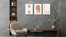 Pink Beige Canvas Art, Set Of 3