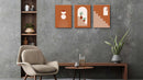 Brown Canvas Art, Set Of 3
