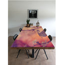 Pink Butterflys On White Flower Self Adhesive Sticker For Table