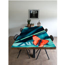 Red Shaded Butterflys Painting Self Adhesive Sticker For Table