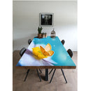 Yellow Butterflys On Pink Flower Self Adhesive Sticker For Table