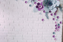Beautiful Floral Brick Wallpaper