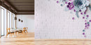Beautiful Floral Brick Wallpaper