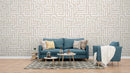 Beige Line Pattern Wallpaper