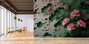 Blossom Bloom Floral Brick Wallpaper