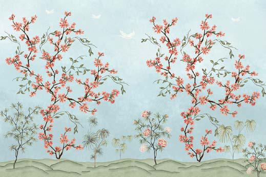 Blossom Breeze Bliss Chinoiserie Wallpaper