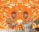 Blossoms & Birds chinoiserie  wallpaper