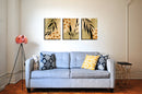 Modern Leaf impression WalL Art, Set Of 3