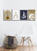 Modern And Abstract Lines Wall Art, Set Of 4