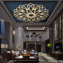 Laser Cutting Mandala Golden Ceiling