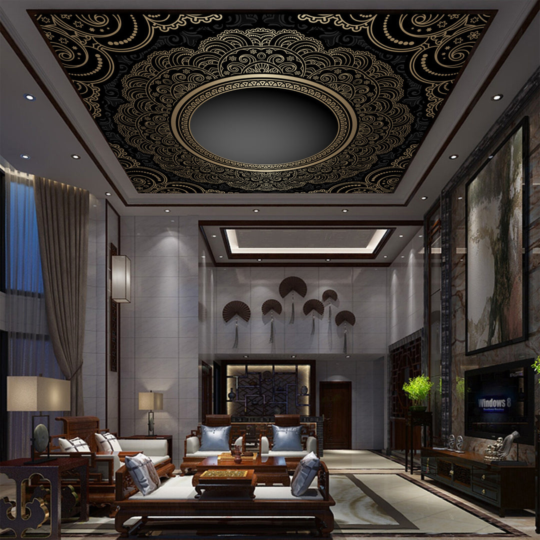 3D Black Pattern Ceiling