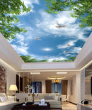 Sun Pigeon Sky Ceiling Wallpaper