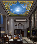Sky Golden Design Ceiling Wallpaper