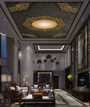 Golden Design Rustic Ceiling Wallpaper