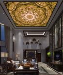 Design Golden Yellow Ceiling Wallpaper