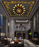 Black Gold Ceiling Wallpaper